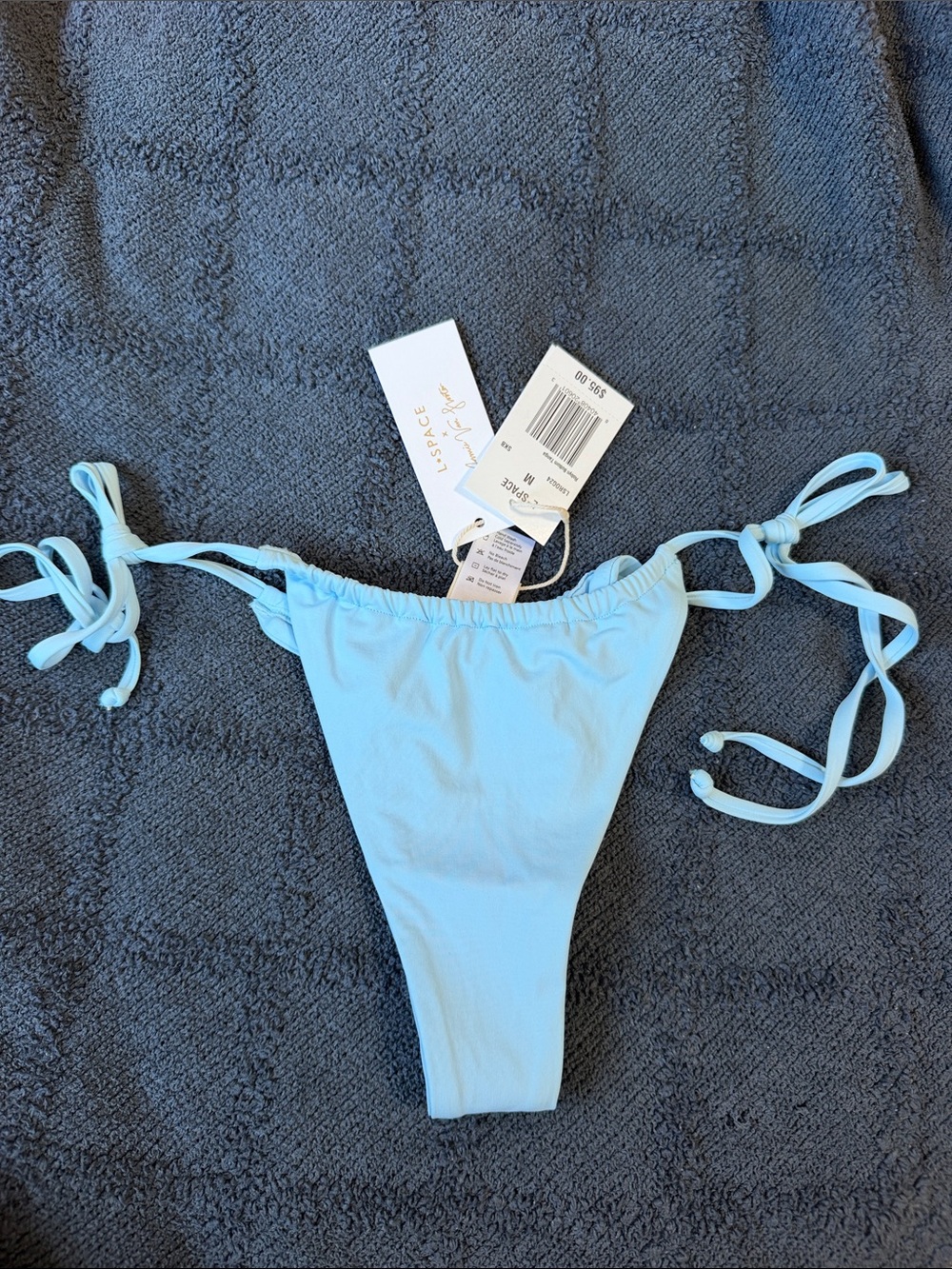 Light Blue Tie-Side Bikini Bottoms Medium